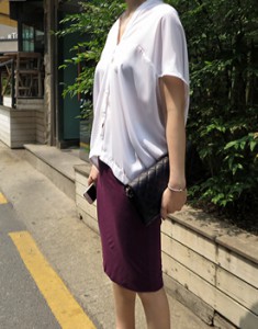 Double slim skirt