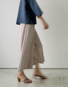 Mores wide slacks - dove beige