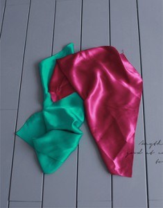 Real silk square scarf - 2c