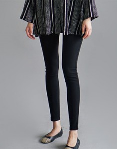 Rome corded legging pants - black