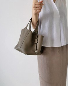 Pecan real leather bag