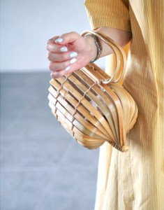 Circle Rattan bamboo bag