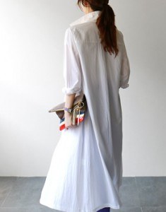 HYE Embroidery Long Shirt Dress - 2c