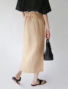 Mael Linen Long Skirt - 3c