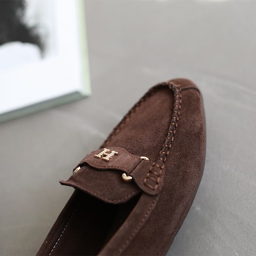 H leather loafer