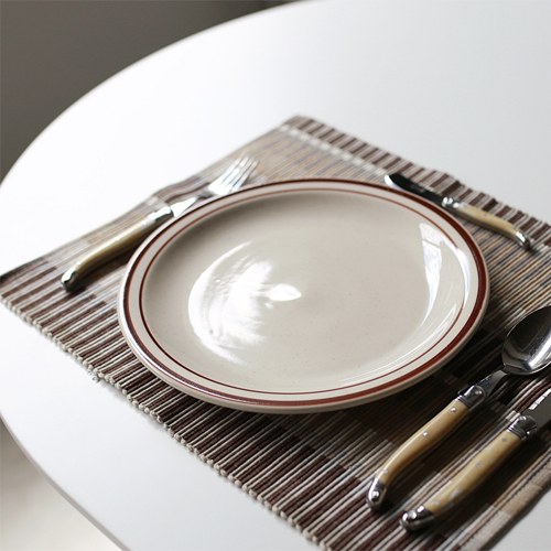 Retro dinner plate - line