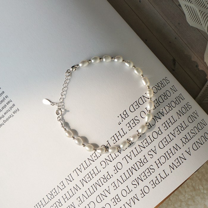 Pearl Silver Ball Bracelet