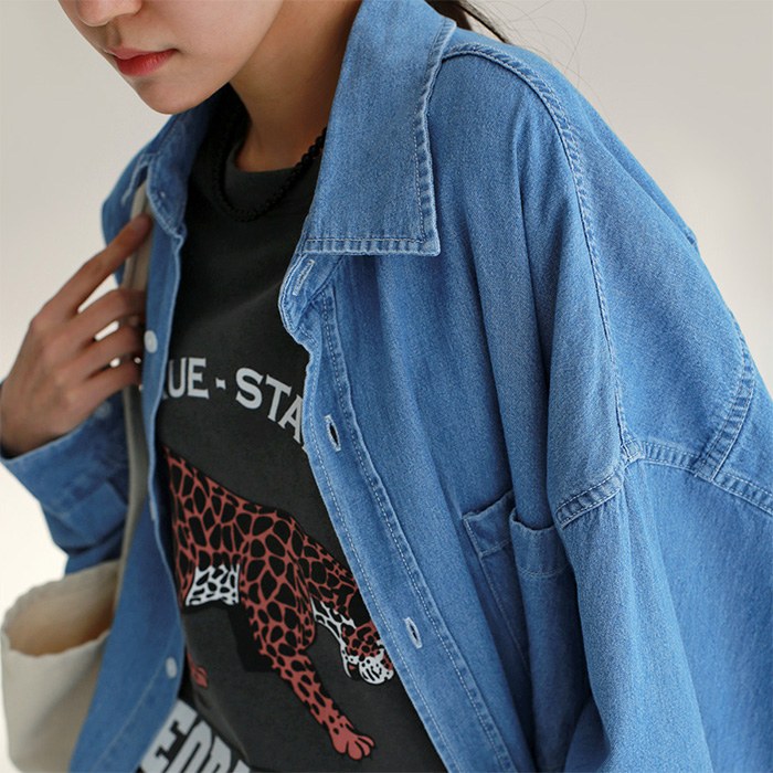 Loose-Fit Denim Shirt