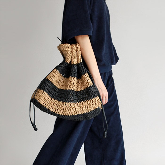 Stripe String Pull Bag