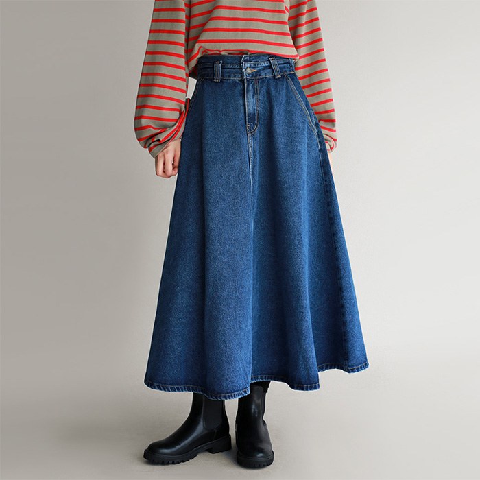 Alec Flare Denim Skirt