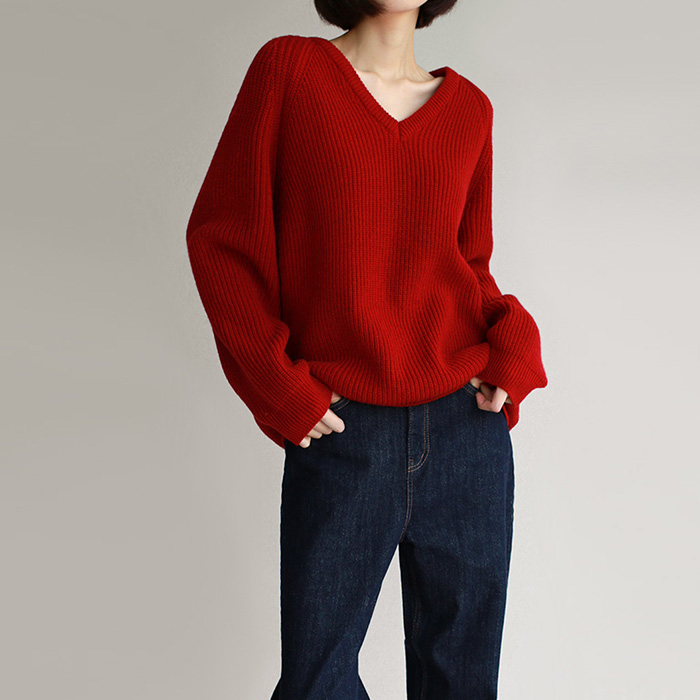 Corny Vneckline Knit Top