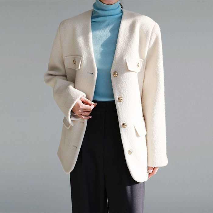 Colorless Gold Button Jacket
