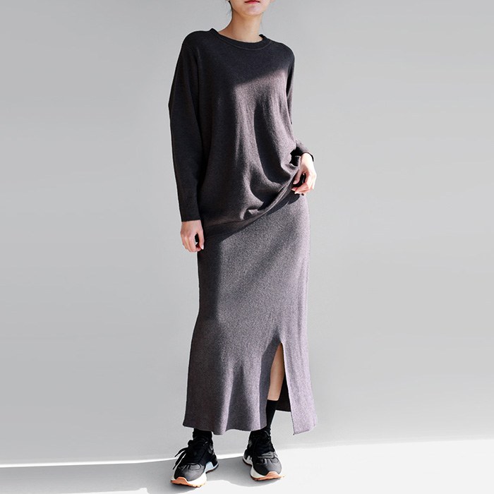 Skirt Long Knit Set-Up