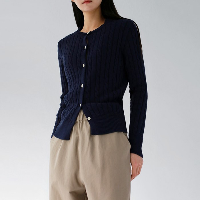 Cotton Cable Cardigan