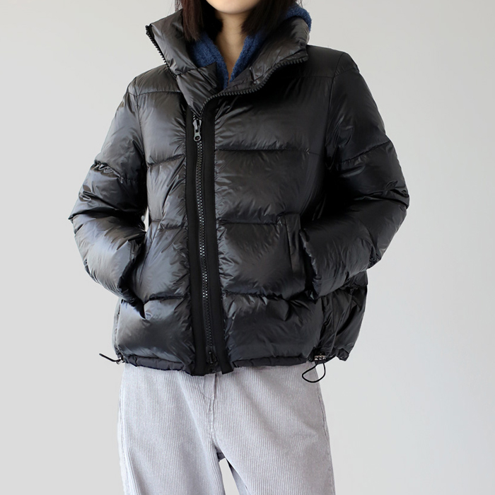 Side zipper duck down jacket