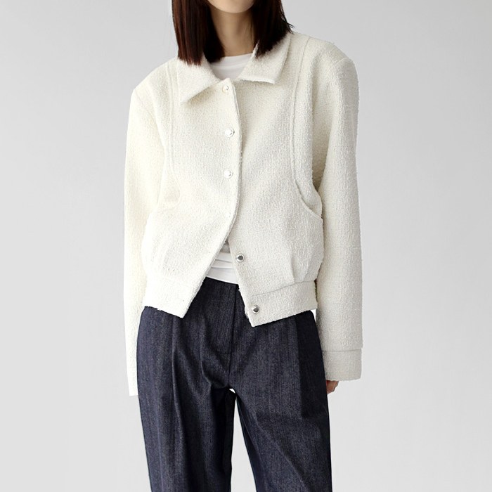 Tweed bomber jacket
