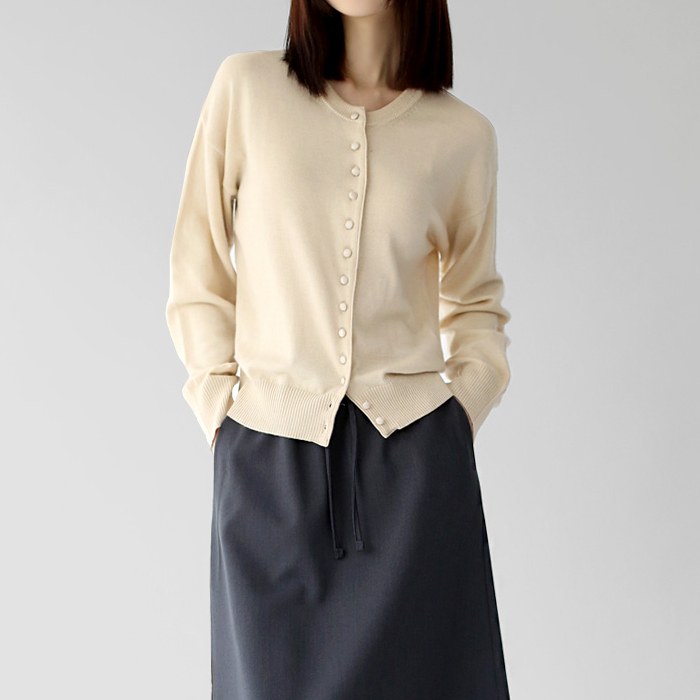 Bean button knit cardigan
