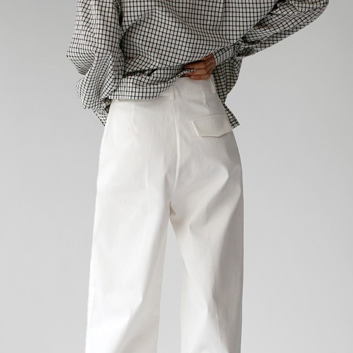Lip pocket wide pants
