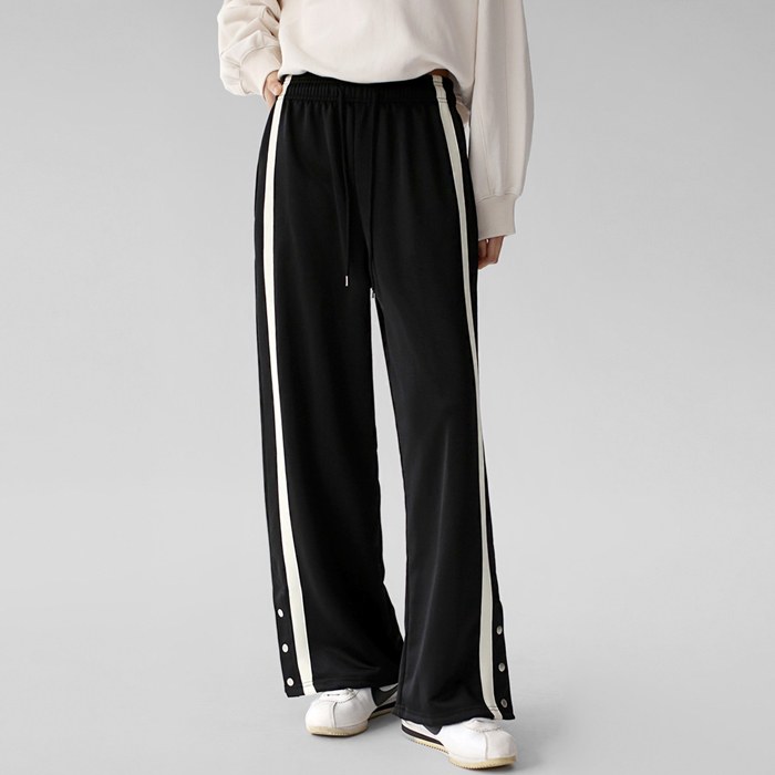 Colorblock Snap Wide Pants