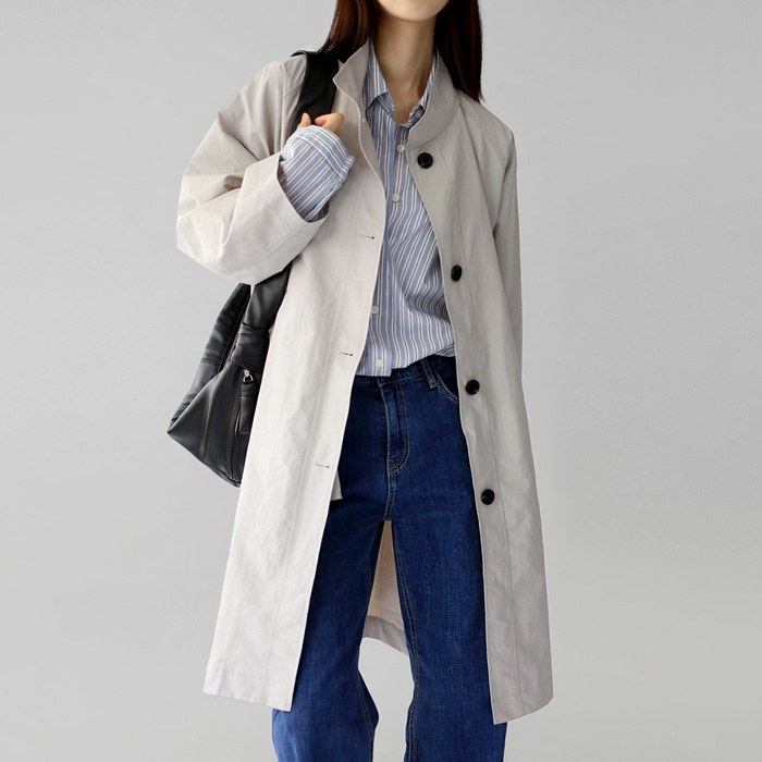 Thin trench midi coat