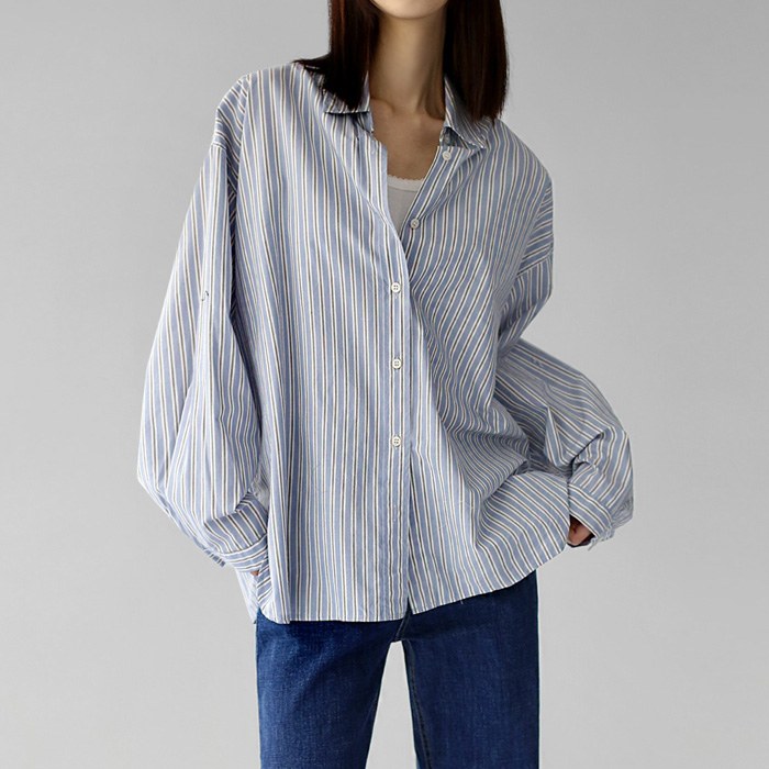 Carrie Stripe Long Shirt