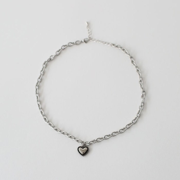 Thick Chain Heart Necklace