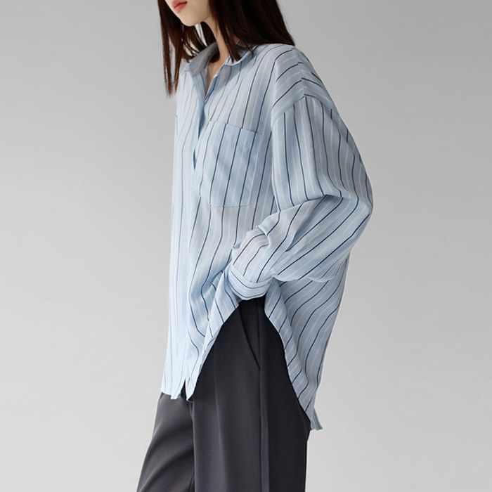 Stripe rayon shirt
