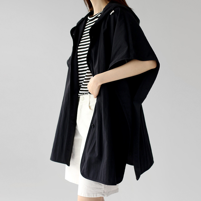 Hood long vest