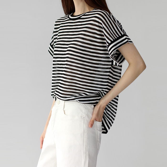 Rayon stripe knit
