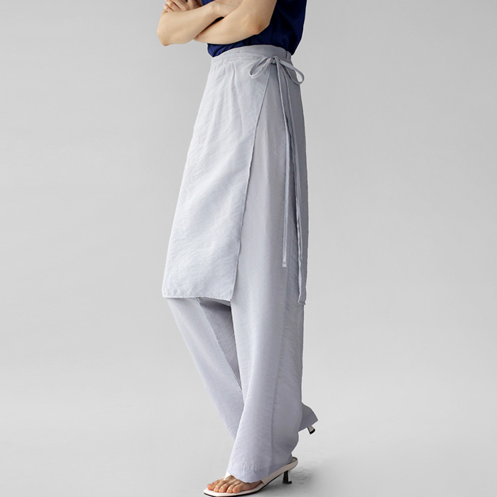 Skirt wrap slacks