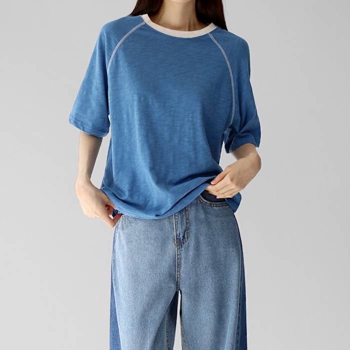 Raglan slub tee