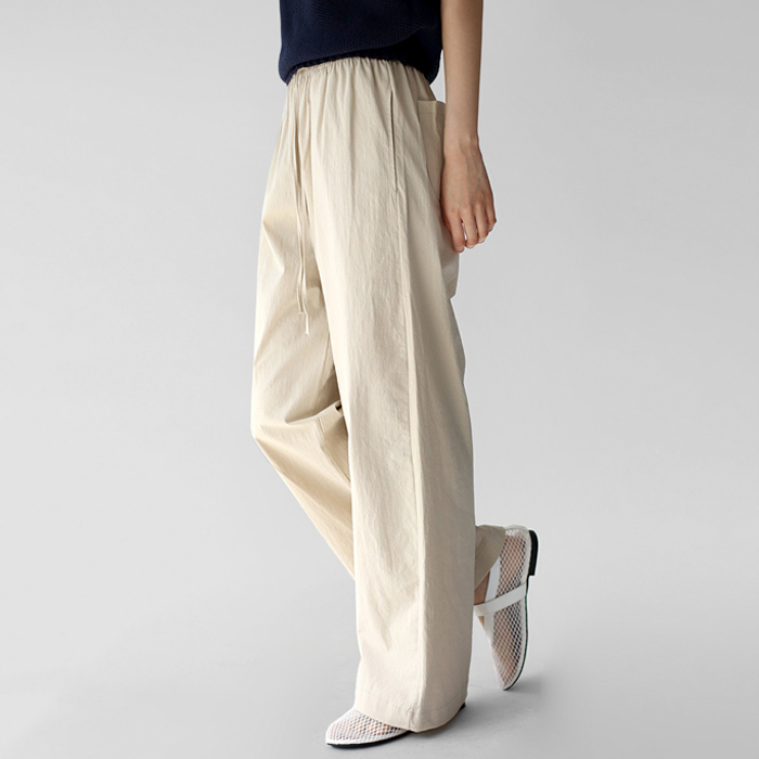 Cotton spandex wide pants