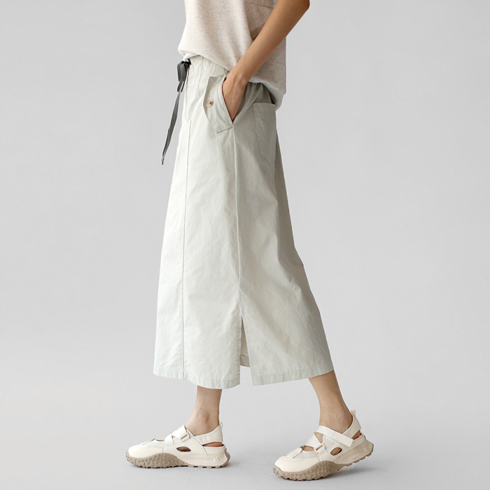 Bio-washing coat skirt