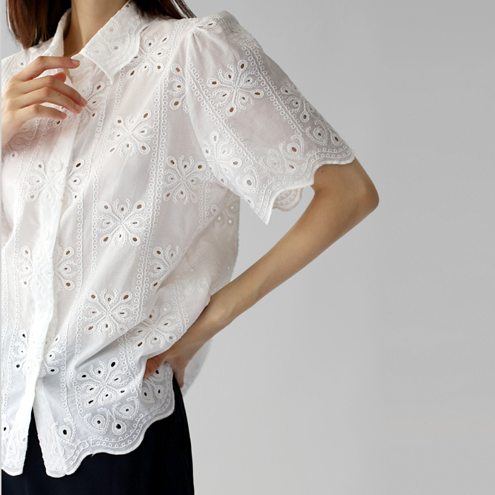 Cut lace blouse