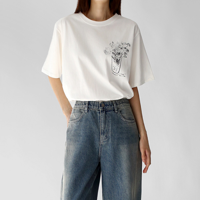 【秋冬新品 5% Off】基础款花朵长袖T恤