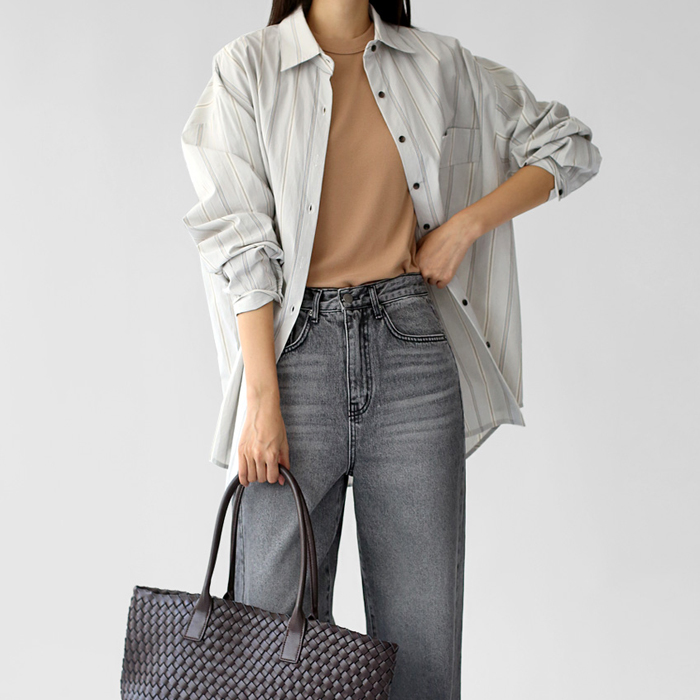 Mocha stripe shirt