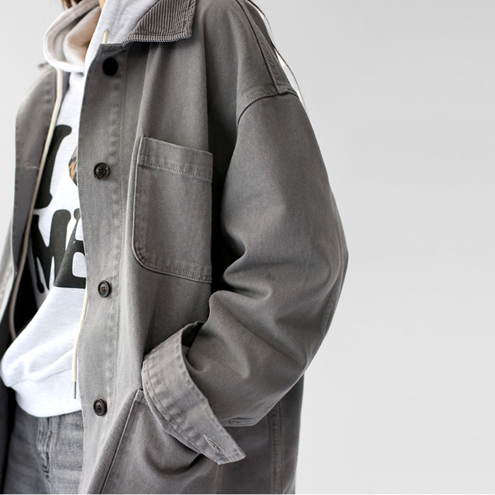 Corduroy collar work jacket