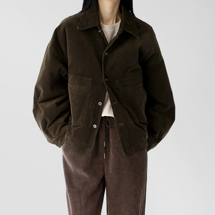 【秋冬新品 5% 折扣】灯芯绒粘合夹克