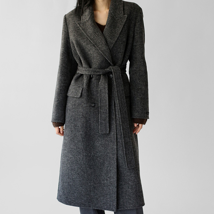 Padded lining handmade long coat