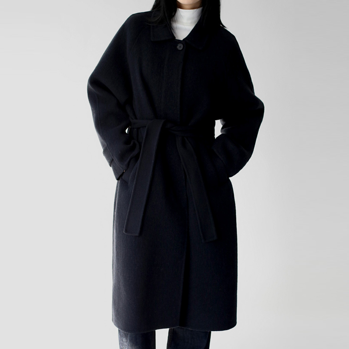 【秋冬新品 5% 折扣】单排扣隐形短款手工大衣