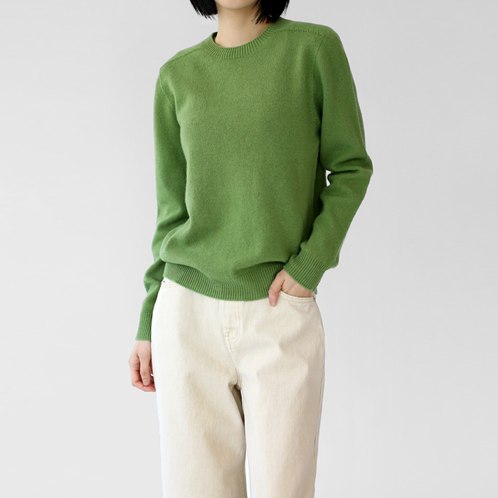 Moss wool knit top