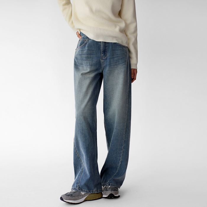 【工作日新品 - 7% 折扣】斜裁柔软丝质牛仔布