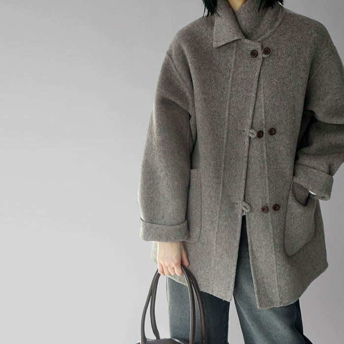 Double-button handmade coat