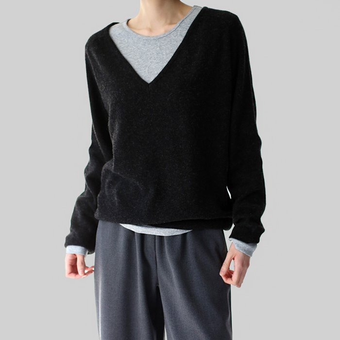 【新品7折优惠 - 截止至5日上午11点】深V领针织上衣