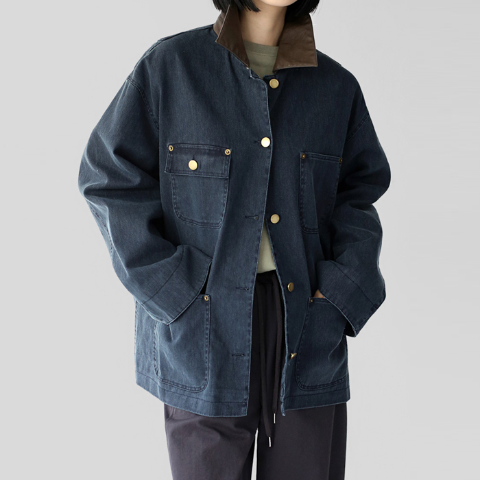 【新品7折优惠 - 截止至27日上午11点】皮领工装夹克