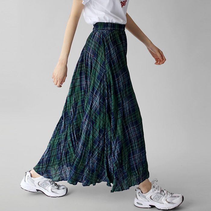 【新品7%折扣 - 截止至30日上午11点】百褶花纹半身裙