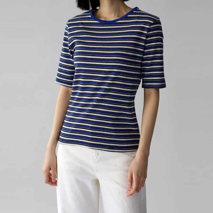 【新品7%折扣 - 截止至1号上午11点】条纹半袖T恤