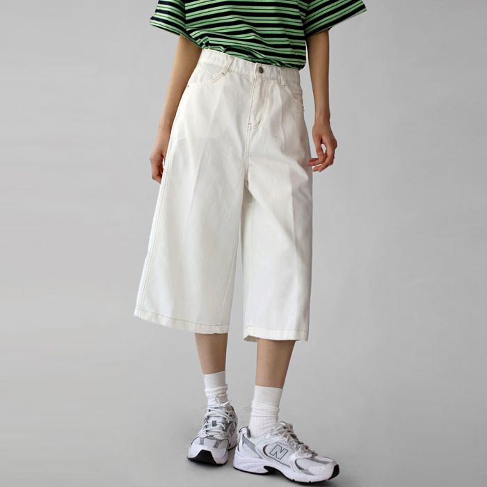 【新品7%折扣 - 截止至15日上午11点】超宽七分裤