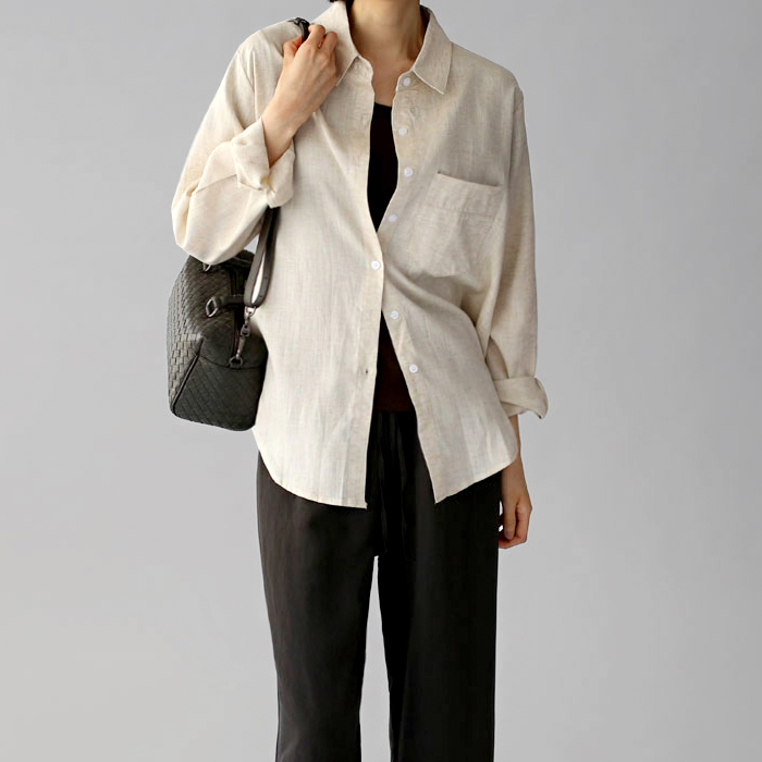 【新品7%折扣 - 截止至22日上午11点】斯科特大麻混纺衬衫