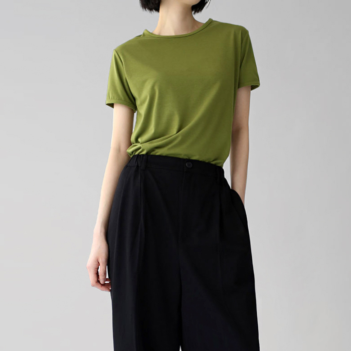 【新品7%折扣 - 截止至27日上午11点】斜纹半截T恤